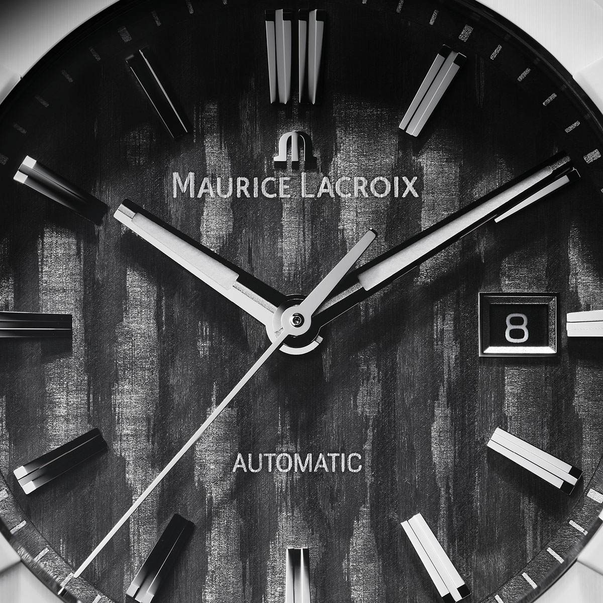 STEEL/ceramic white,Carbon black ind.RHO AIKONIC AUTOMATIC 43MM