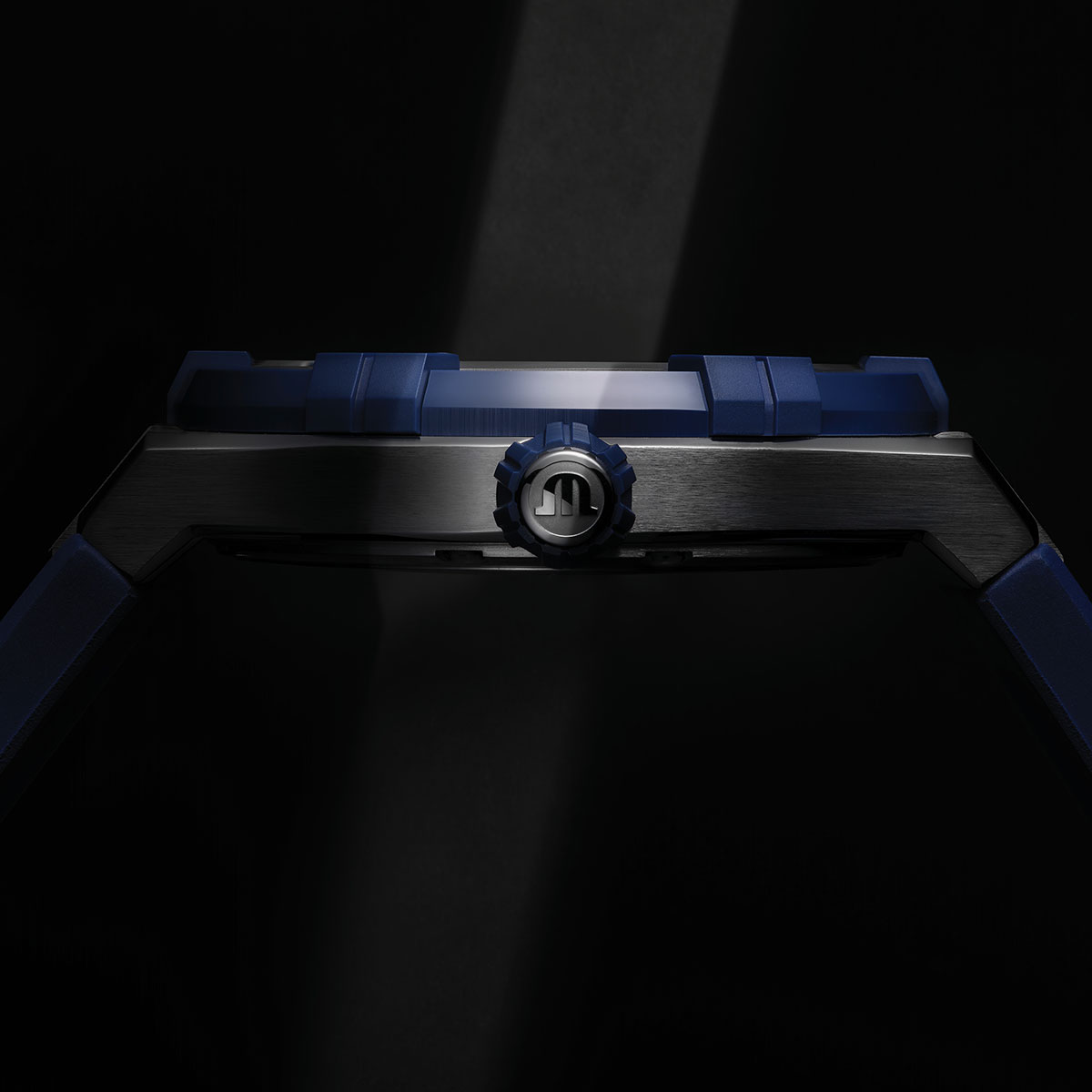 STEEL/ceramic Blue,Carbon black ind.RHO AIKONIC AUTOMATIC 43MM