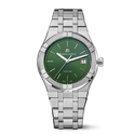 Steel, green, index rhodied AIKON QUARTZ DATE 40MM