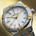 BICO SS/PVD2N,MOP white,INDEX 2N w/Diam. AIKON QUARTZ 35MM DUOTONE