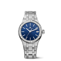 Steel, blue, index rhodied AIKON QUARTZ DATE 35MM