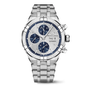 Steel, silver/blue color, rhodied AIKON AUTOMATIC CHRONOGRAPH