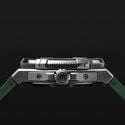 STEEL/GREEN, GREEN, 11 IND RHOD SLN AIKON AUTOMATIC VENTURER 38MM