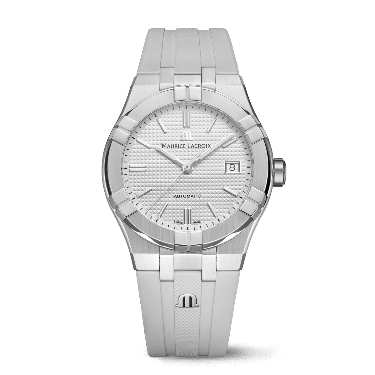 Steel, Silver, index rhodied AIKON AUTOMATIC DATE 39MM