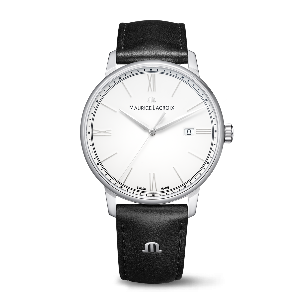 Steel, white, 12 ind. rhodied ELIROS DATE 40MM