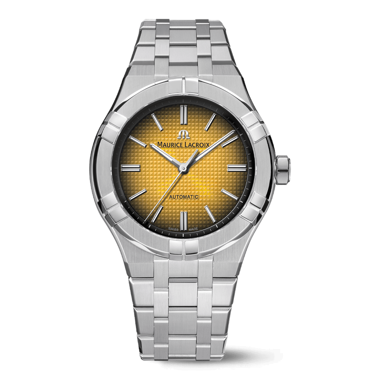 Steel, yellow, index rhodied AIKON AUTOMATIC JAPAN LIMITED EDITION