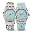 STEEL, BLUE, INDEX RHODIED, LTD AIKON AUTOMATIC LIMITED SUMMER EDITION 39MM