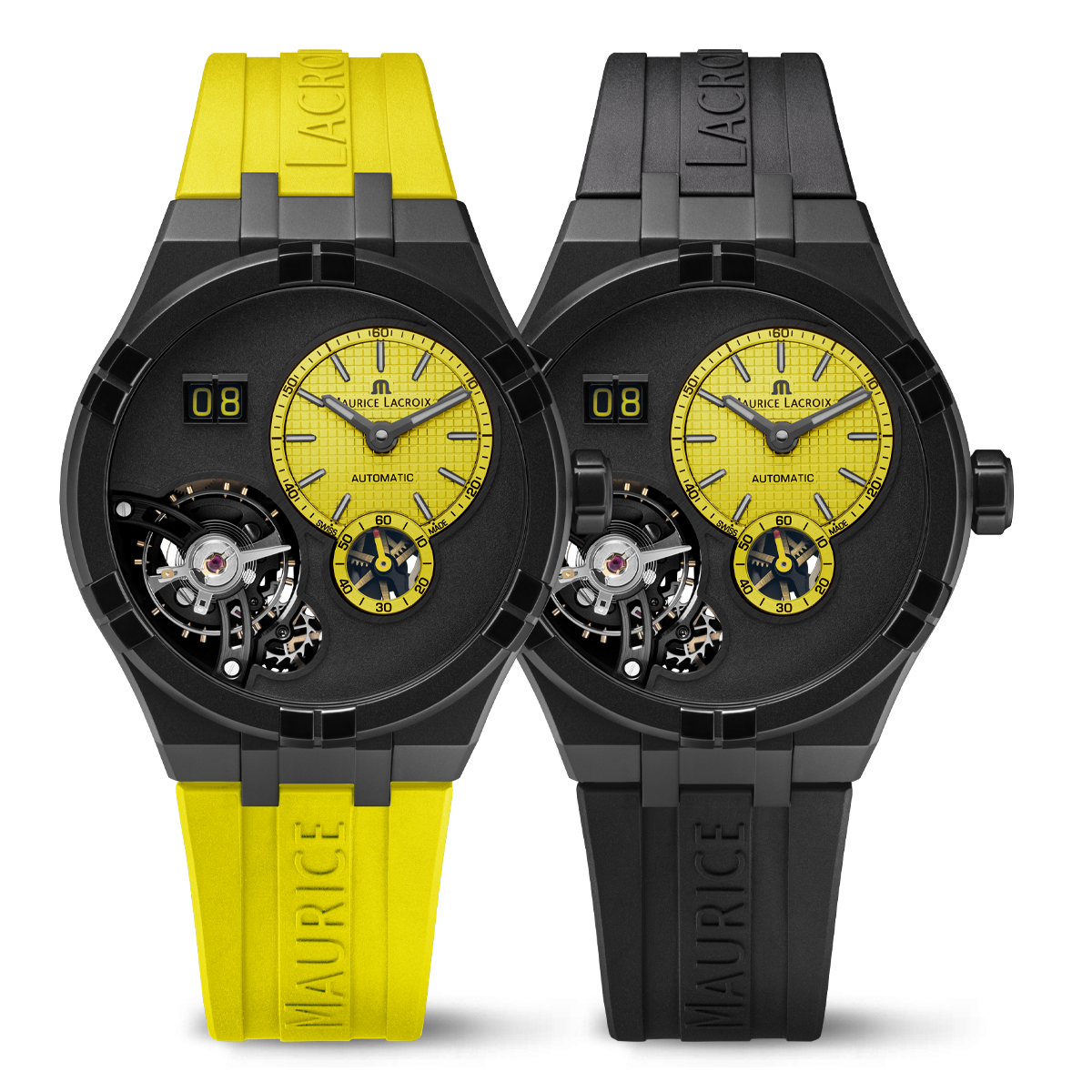 BLACK DLC, YELLOW, INDEX BLACK AIKON MASTER GRAND DATE