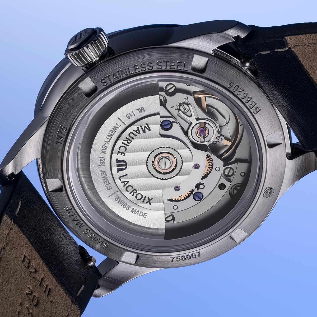 Steel, black, index rhodied 1975 AUTOMATIC 36MM