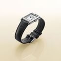 Steel, silver, 12 ROMAN NUMBER black FIABA SQUARE