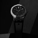 STEEL/ceramic white,Carbon black ind.RHO AIKONIC AUTOMATIC 43MM