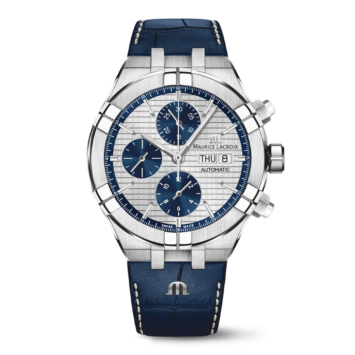 Stahl, silber/blaufarbe, rhodium AIKON AUTOMATIC CHRONOGRAPH