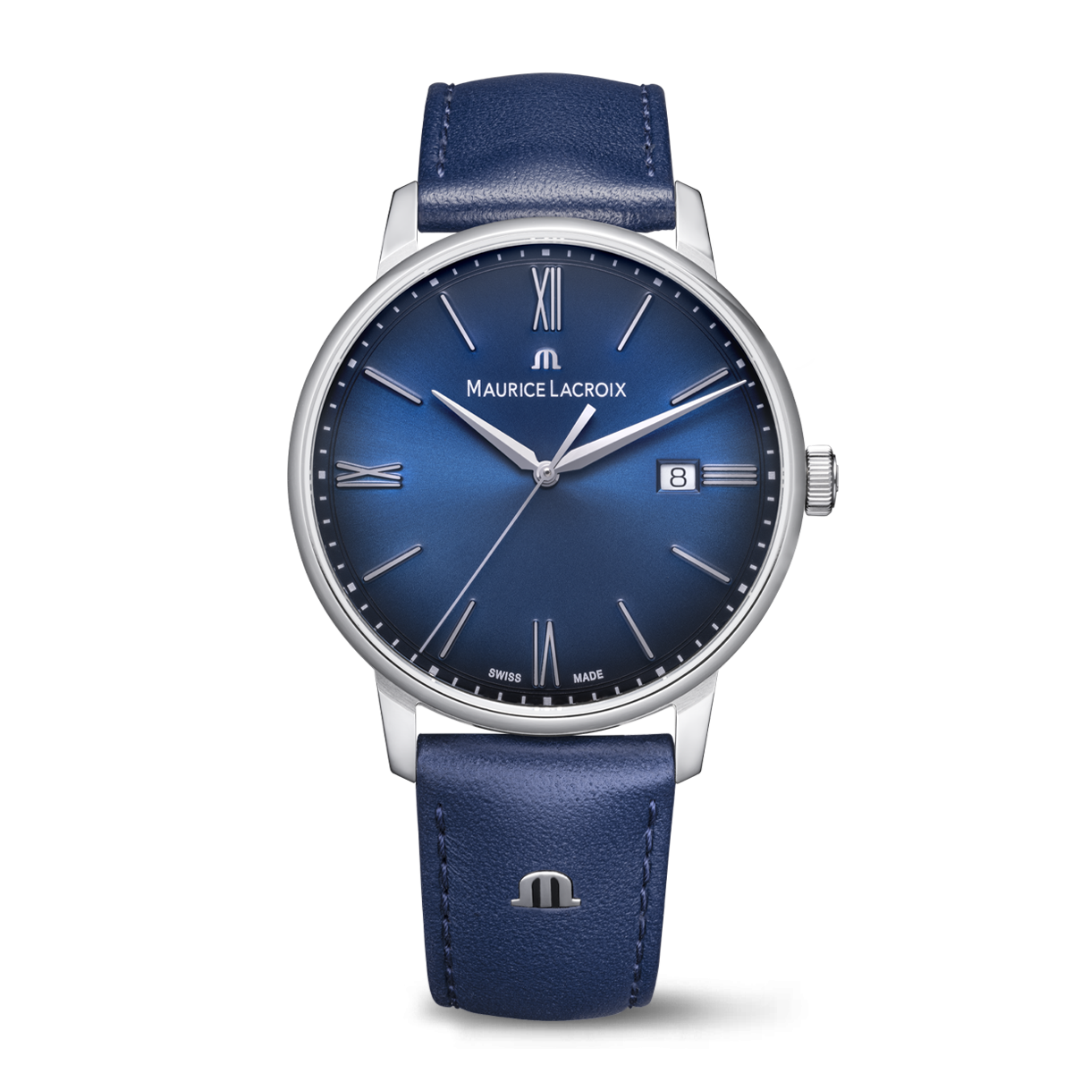 Steel, blue, 12 ind. rhodied ELIROS DATE 40MM