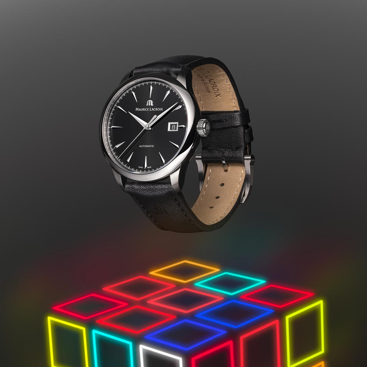 Steel, black, index rhodied 1975 AUTOMATIC 40MM