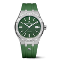 Steel, green color, index rhodied AIKON AUTOMATIC DATE 42MM