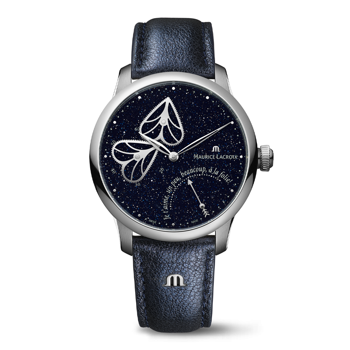 Steel, blue aventurine, Embrace MASTERPIECE EMBRACE