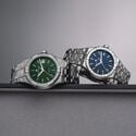 Steel, green, index rhodied AIKON QUARTZ DATE 40MM