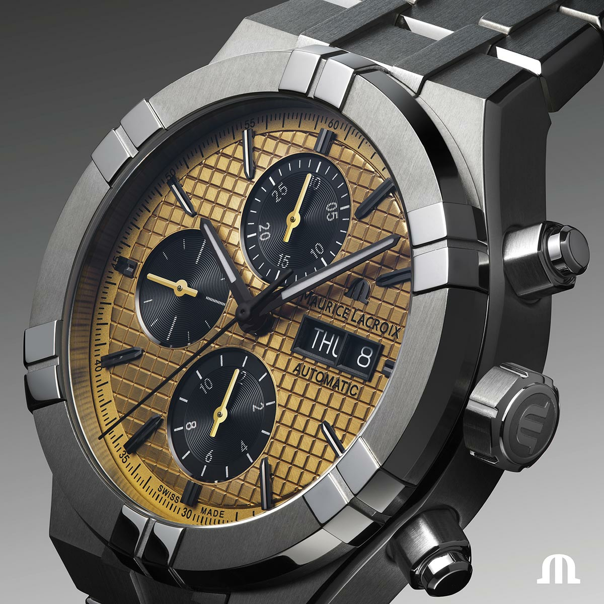 titanium, 4N, index black AIKON AUTOMATIC TITANIUM CHRONOGRAPH
