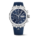Stahl, blau, Index rhodium AIKON AUTOMATIC CHRONOGRAPH