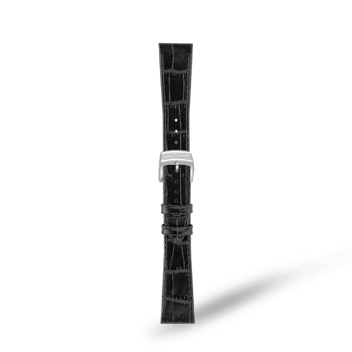 BRACELET EN CUIR DE VEAU NOIR BRILLANT