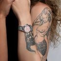 Steel, pink, DIA. RING, ind.rhod FIABA COLOURS EDITION