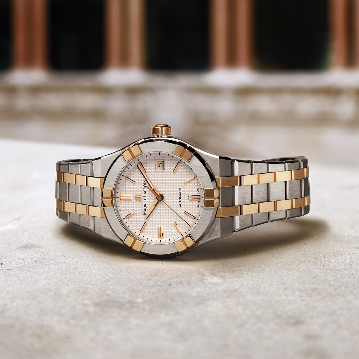 STEEL/4N, SILVER,Clou Paris, ind.4N AIKON AUTOMATIC DATE 39MM