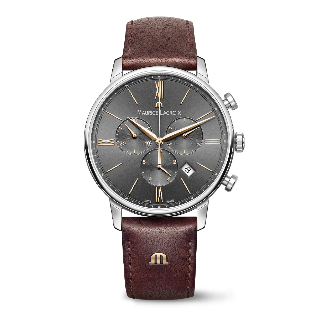 EL Chrono,Edelstahl, schwarz-gold, 4N ELIROS CHRONOGRAPH