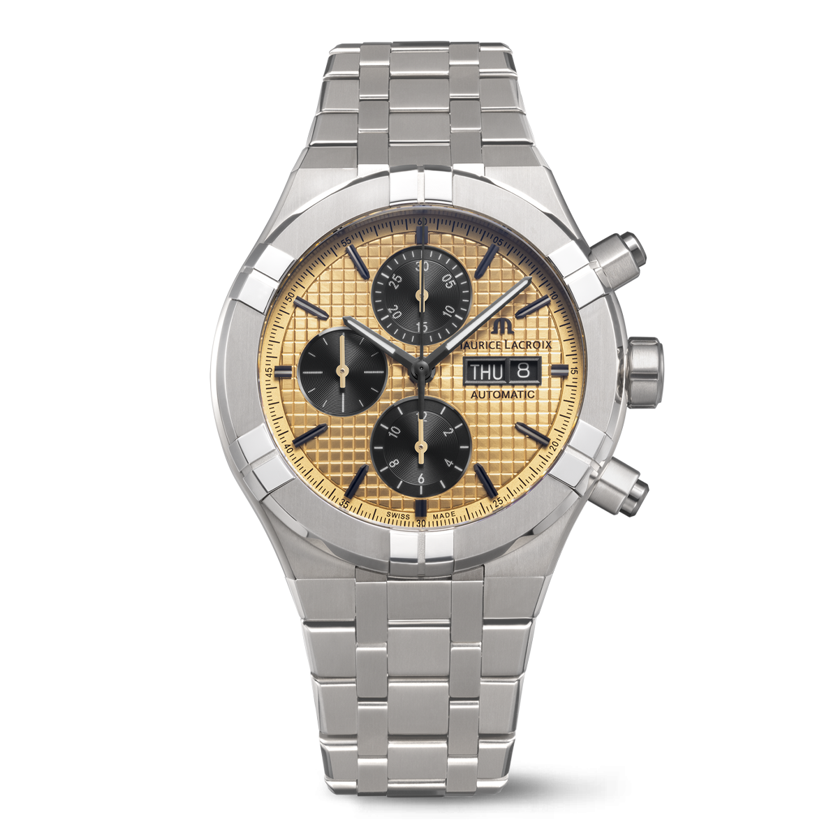 titan, 4N, index schwarz AIKON AUTOMATIC TITANIUM CHRONOGRAPH