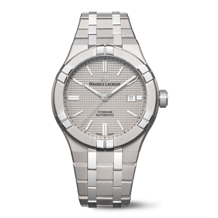 titanium, grey, index rhodied AIKON AUTOMATIC TITANIUM