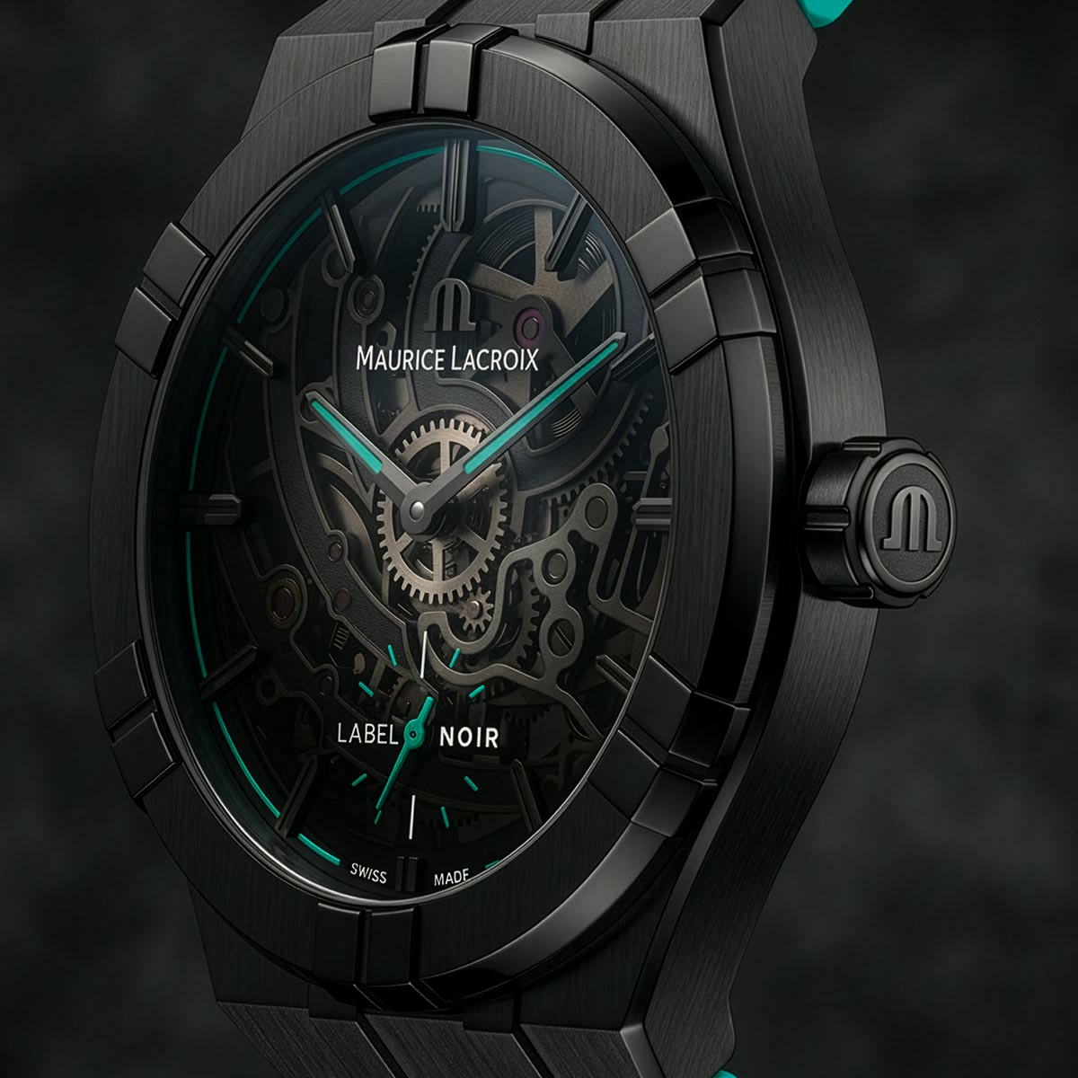 AIKON AUTOMATIC SKELETON 45MM LABEL NOIR - AIKON collection - USA AIKON AUTOMATIC SKELETON 45MM LABEL NOIR - AIKON collection - USA