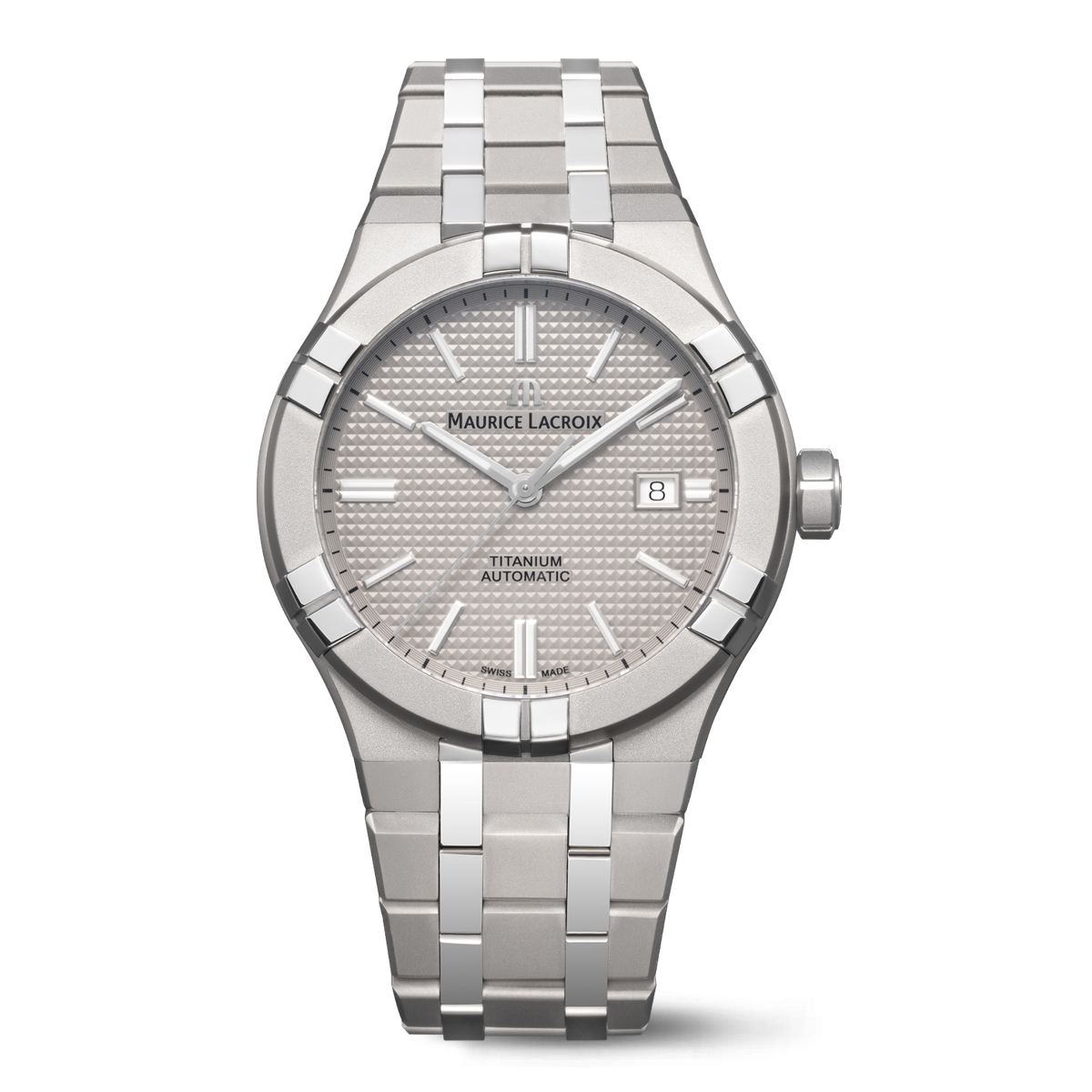 titanium, grey, index rhodied AIKON AUTOMATIC TITANIUM