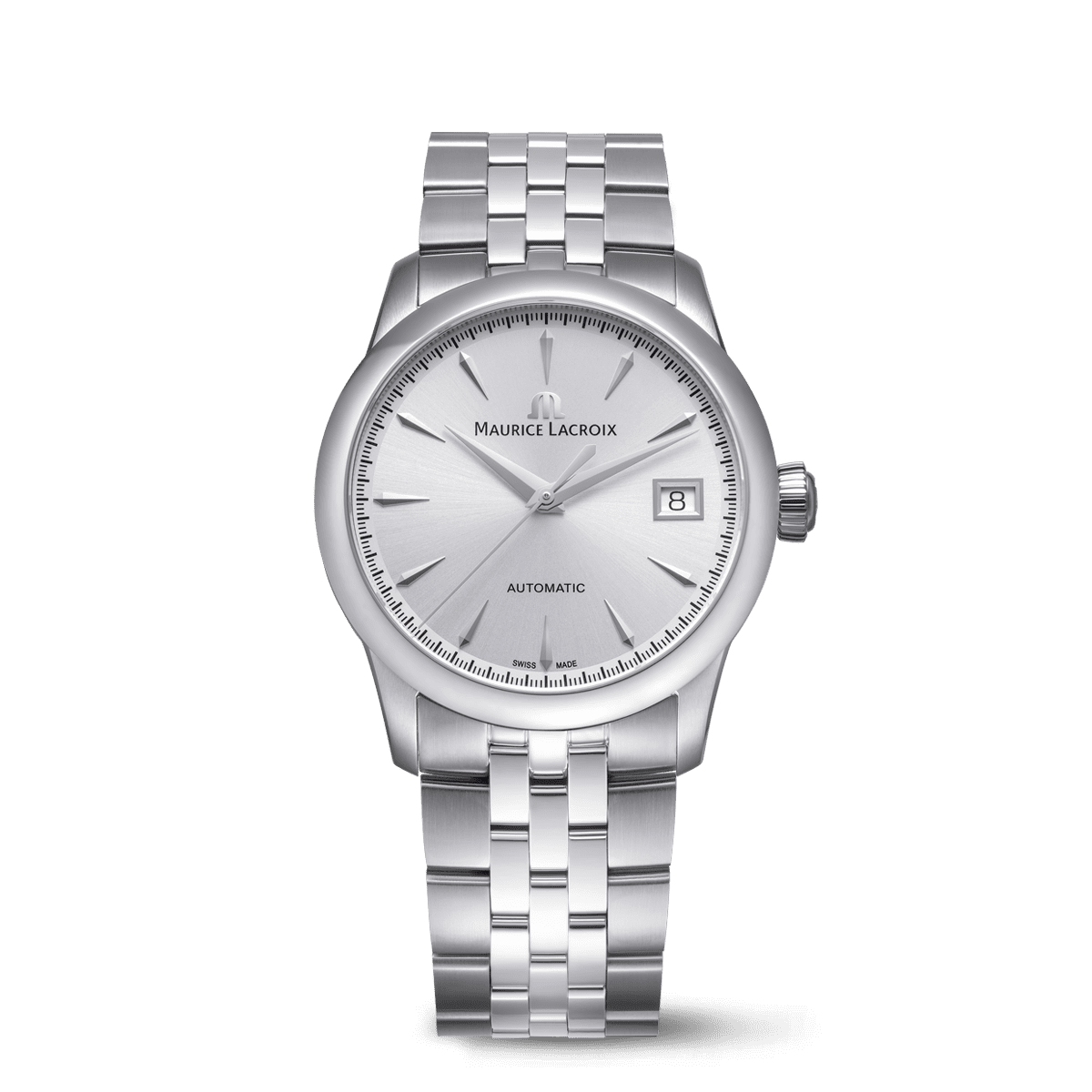 Acier, argenté, index rhodiés 1975 AUTOMATIC 36MM