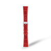 GL&Auml;NZENDES KALBSLEDERARMBAND ROT