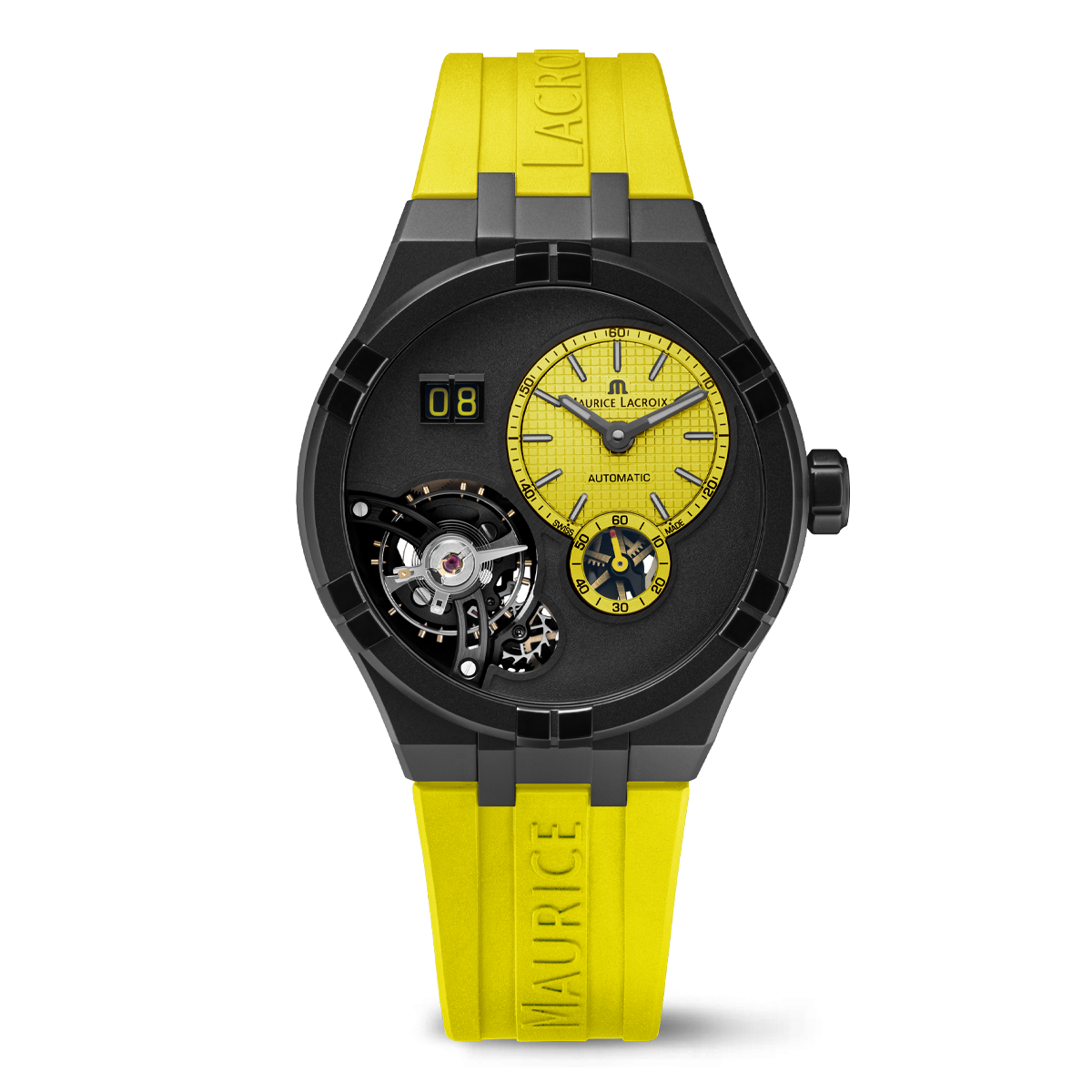 BLACK DLC, YELLOW, INDEX BLACK AIKON MASTER GRAND DATE