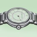 Acier, vert, anneau Diamants, ind.rhod FIABA COLOURS EDITION