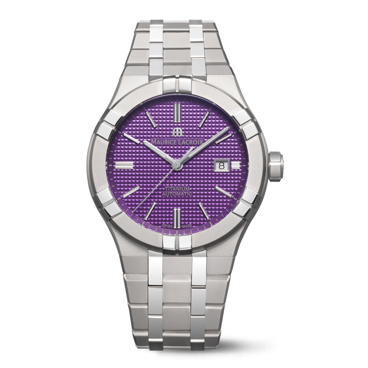 titanium, purple P2613C, index rhodied AIKON AUTOMATIC TITANIUM