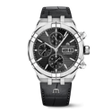 Stahl, schwarz, Index rhodium AIKON AUTOMATIC CHRONOGRAPH