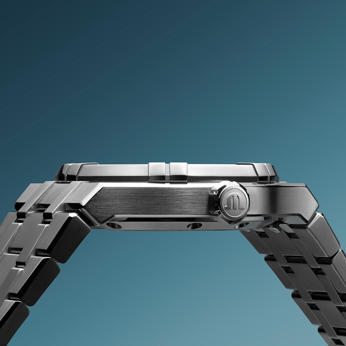 STEEL, BLUE, INDEX RHODIED, LTD AIKON AUTOMATIC LIMITED SUMMER EDITION 39MM