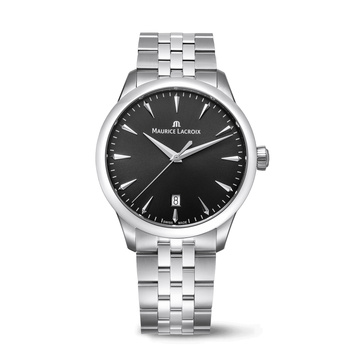 Steel, black, index rhodied 1975 QUARTZ 39MM