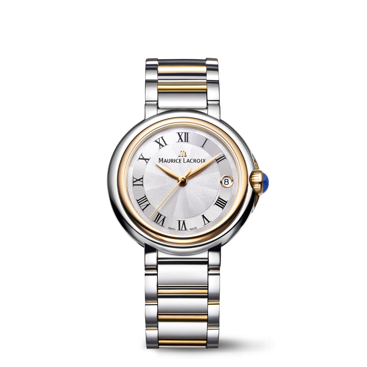 FA acier/bico PVD 4N, argente FIABA DATE 32MM