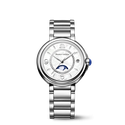 Steel,White,LADIES ROUND 32mm FIABA MOONPHASE 32MM