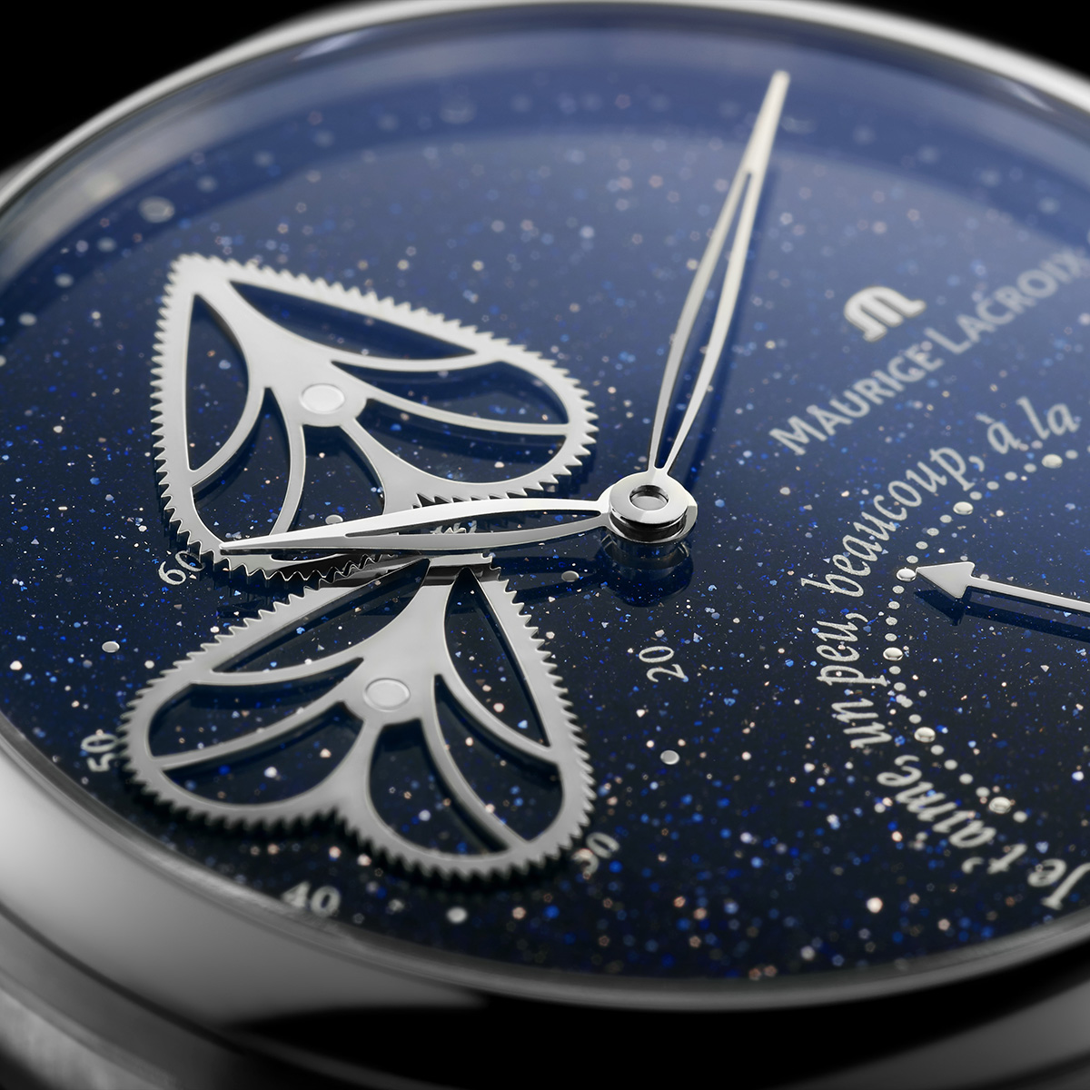 Steel, blue aventurine, Embrace MASTERPIECE EMBRACE