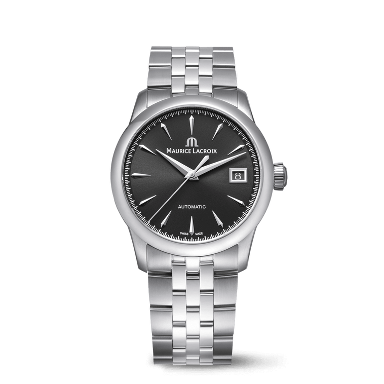 Stahl, schwarz, Index rhodium 1975 AUTOMATIC 36MM