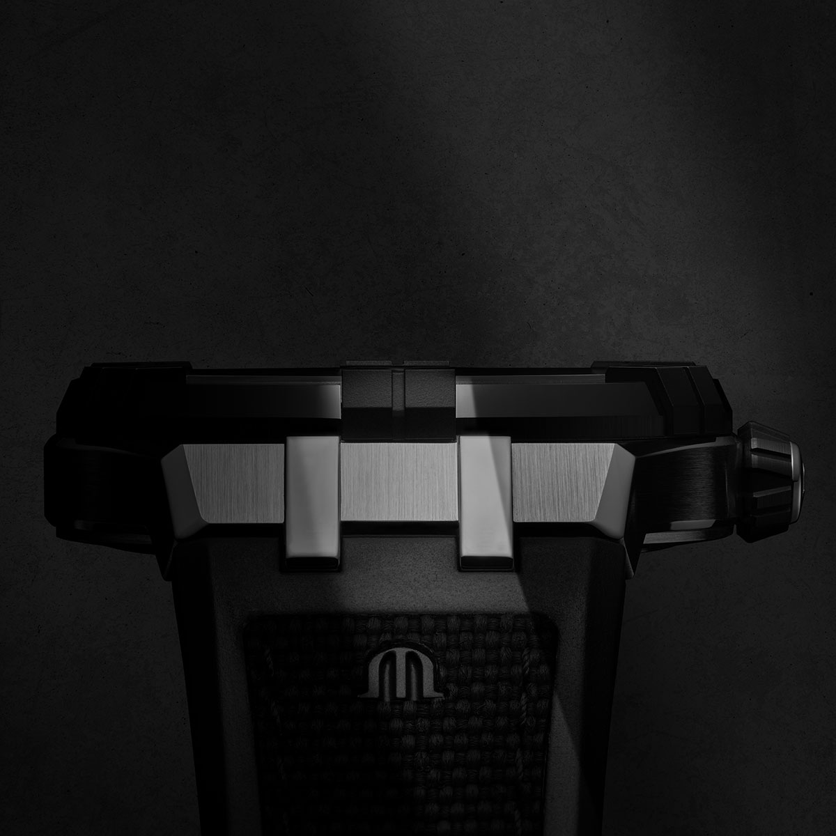 STEEL/ceramic BLACK,Carbon black ind.RHO AIKONIC AUTOMATIC 43MM