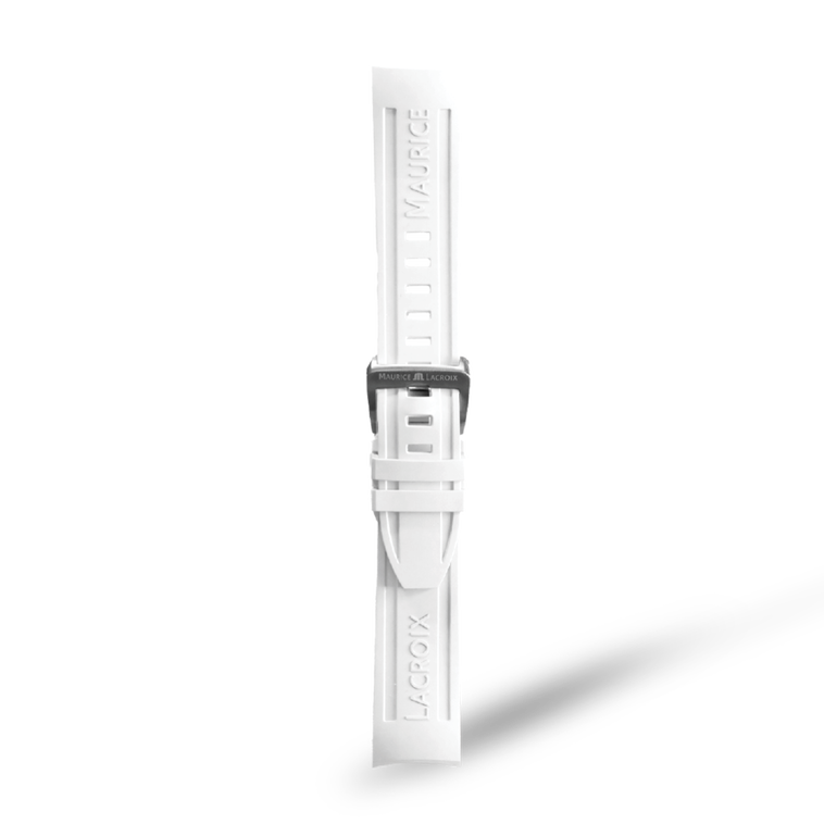 PT6248-KIT-Caoutchouc blanc, 22/20MM BRACELET EN CAOUTCHOUC BLANC