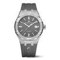 Steel, grey color, index rhodied AIKON AUTOMATIC DATE 42MM