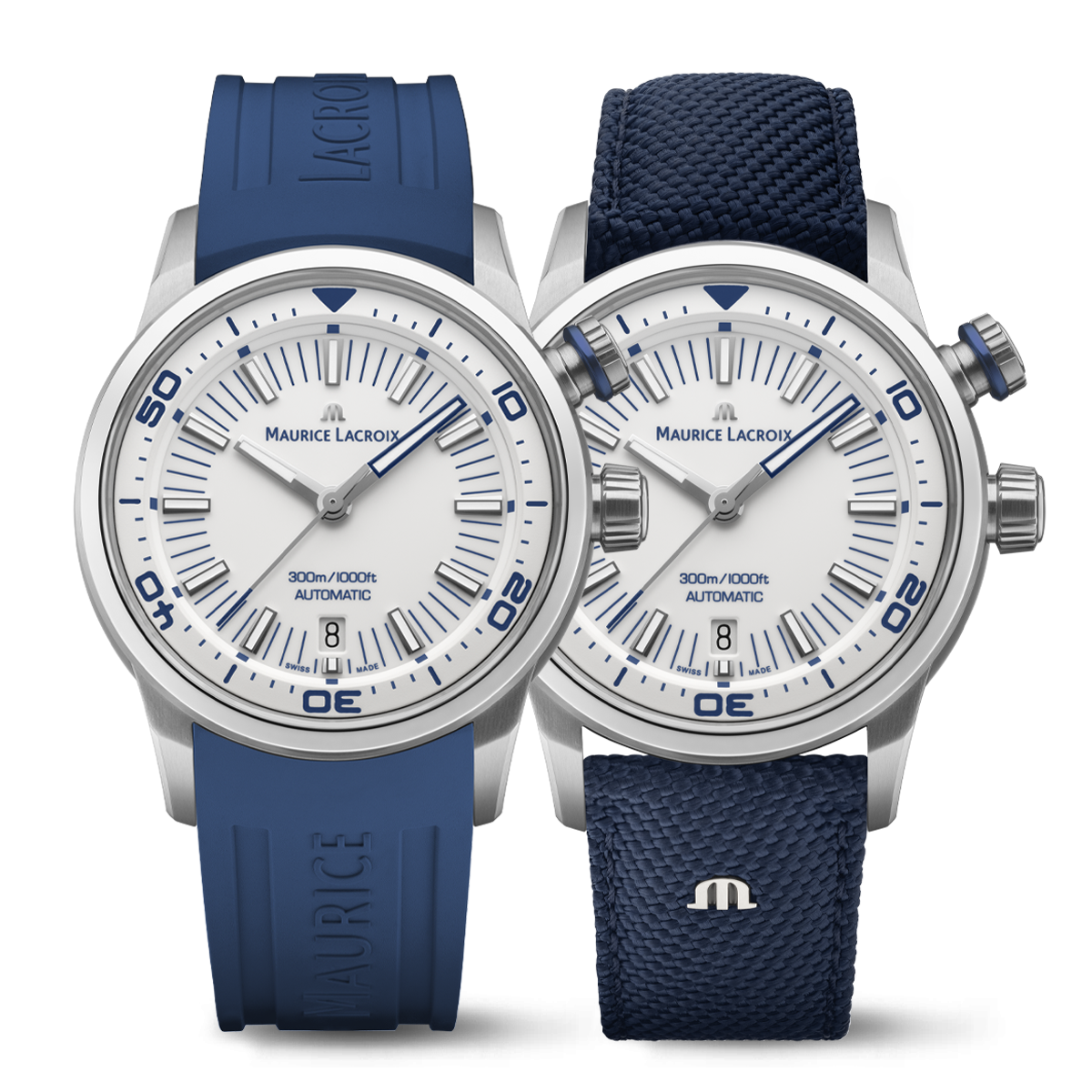 STEEL,RING 2H BLU P295C,WHITE,RHOD. PONTOS S DIVER