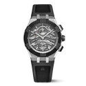 STEEL/ceramic BLACK,Skeleton,ind.rhod. AIKONIC AUTOMATIC CHRONOGRAPH SKELETON