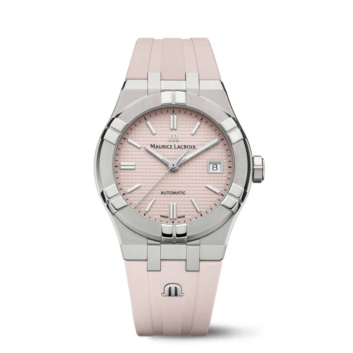 STEEL, PINK, INDEX RHODIED, LTD AIKON AUTOMATIC LIMITED SUMMER EDITION 39MM