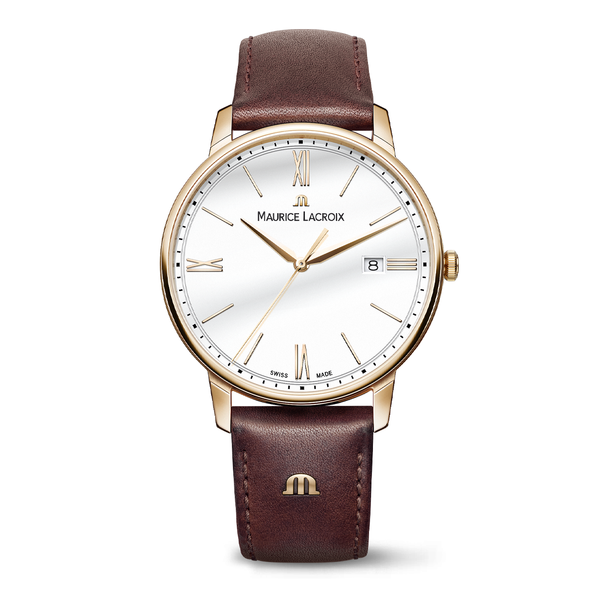 EL PVD 4N, white lacqu., 4N ELIROS DATE 40MM